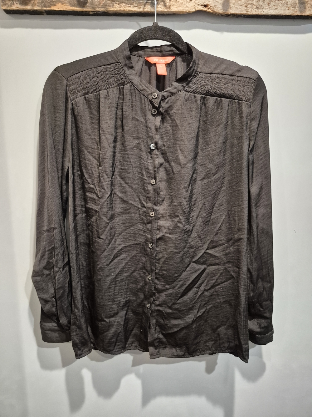 2 For $20 -Joe Fresh Black Button Up Blouse Size Medium